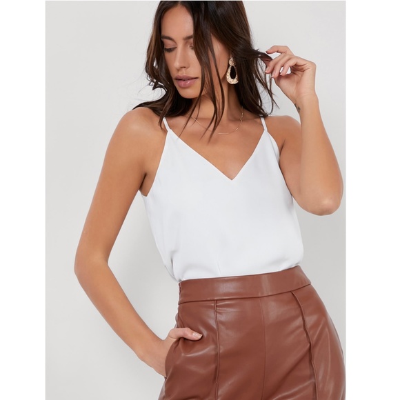 White V-Neck Camisole Top - Picture 4 of 8